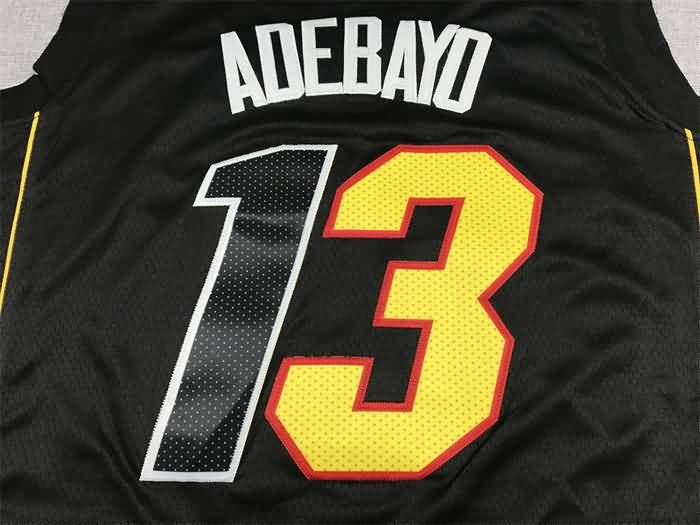 Miami Heat 21/22 ADEBAYO #13 Black City Basketball Jersey (Stitched)