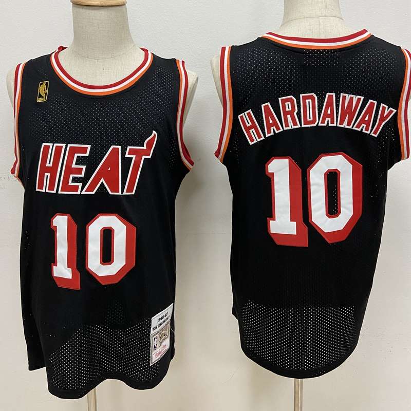 Miami Heat 1996/97 HARDAWAY #10 Black Classics Basketball Jersey (Stitched)