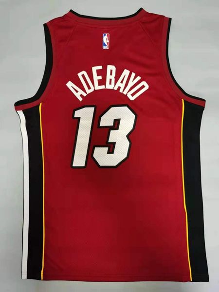 Miami Heat ADEBAYO #13 Red AJ Basketball Jersey (Stitched)