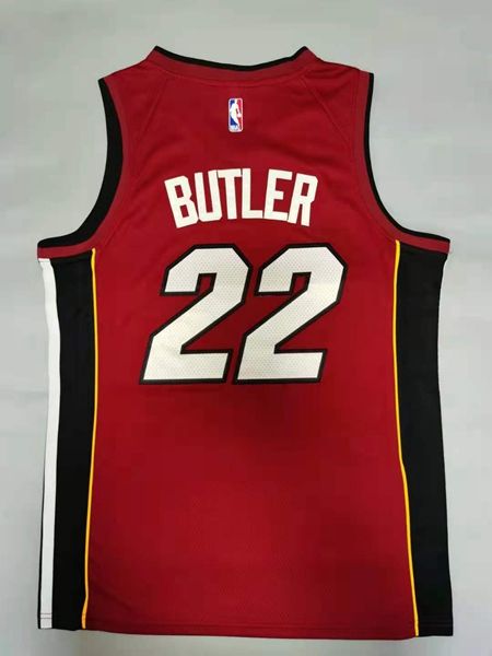 Miami Heat BUTLER #22 Red AJ Basketball Jersey (Stitched)