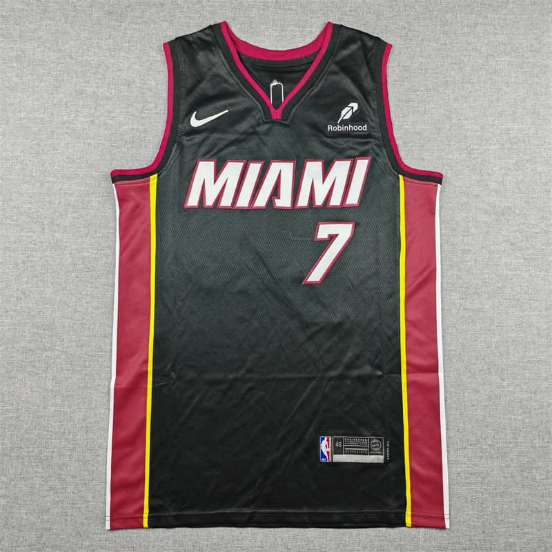 Miami Heat ANTETOKOUNMPO #7 Black Basketball Jersey (Stitched)