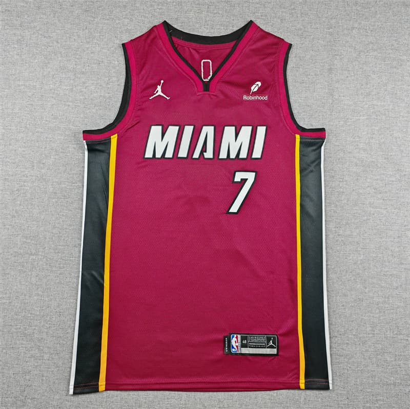 Miami Heat ANTETOKOUNMPO #7 Red Basketball Jersey (Stitched)
