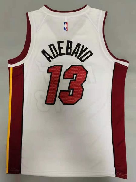 Miami Heat ADEBAYO #13 White Basketball Jersey (Stitched)