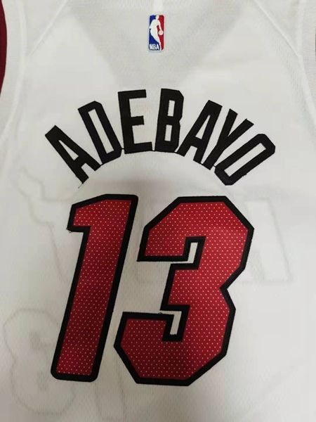 Miami Heat ADEBAYO #13 White Basketball Jersey (Stitched)