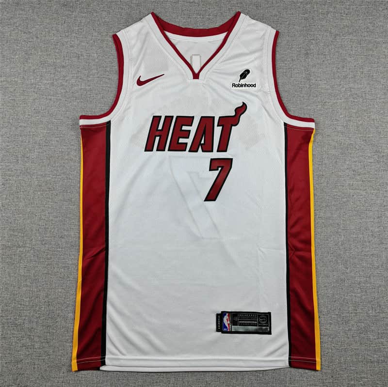 Miami Heat ANTETOKOUNMPO #7 White Basketball Jersey (Stitched)