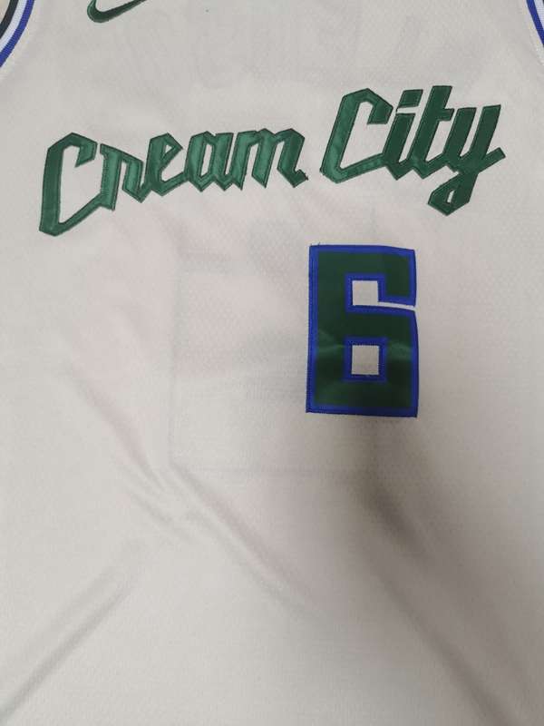 Milwaukee Bucks 2020 BLEDSOE #6 White City Basketball Jersey (Stitched)