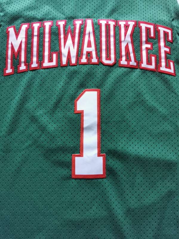 Milwaukee Bucks 1971/72 ROBERTSON #1 Green Classics Basketball Jersey (Stitched)