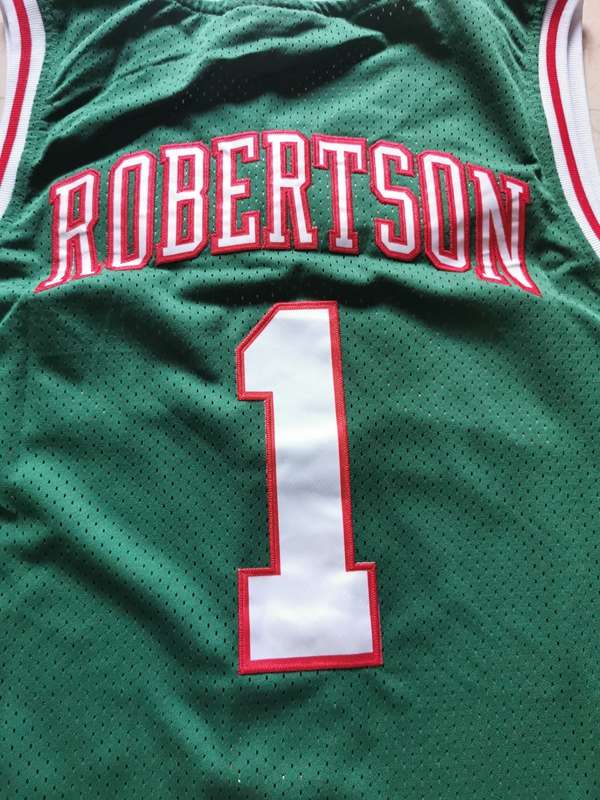 Milwaukee Bucks 1971/72 ROBERTSON #1 Green Classics Basketball Jersey (Stitched)