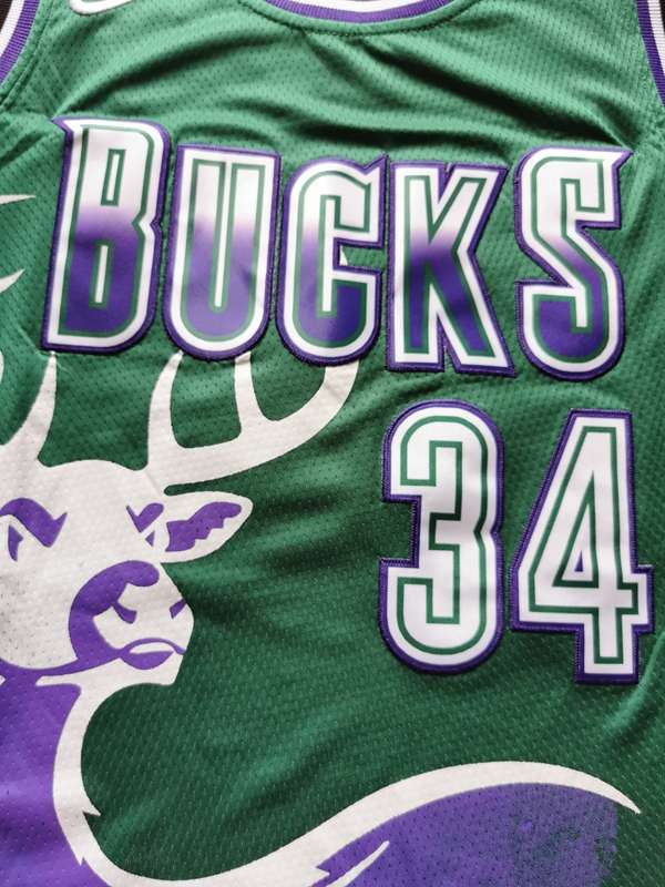 Milwaukee Bucks ANTETOKOUNMPO #34 Green Classics Basketball Jersey (Stitched)