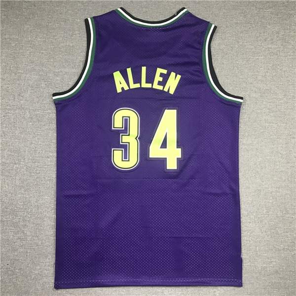 Milwaukee Bucks ALLEN #34 Purple Classics Basketball Jersey (Stitched)