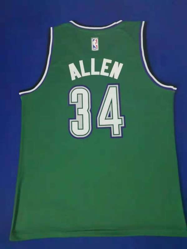 Milwaukee Bucks ALLEN #34 Green Basketball Jersey (Stitched)