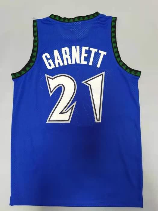 Minnesota Timberwolves 2003/04 GARNETT #21 Blue Classics Basketball Jersey (Stitched)