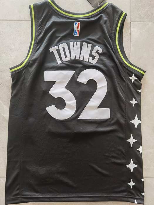 Minnesota Timberwolves 20/21 TOWNS #32 Black City Basketball Jersey (Stitched)