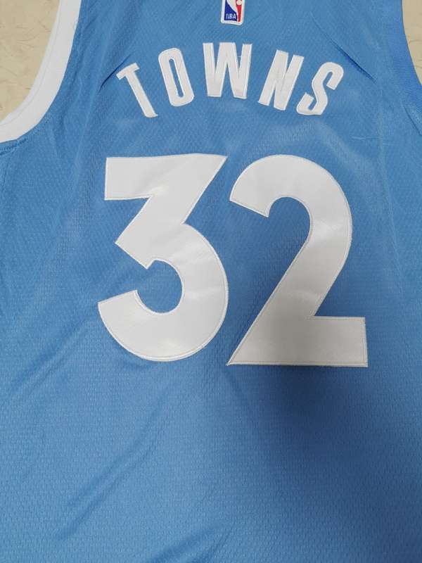 Minnesota Timberwolves 2020 TOWNS #32 Blue City Basketball Jersey (Stitched)