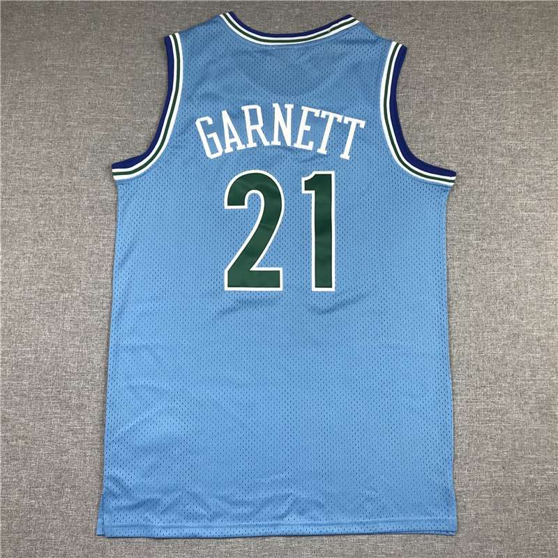 Minnesota Timberwolves 1995/96 GARNETT #21 Blue Classics Basketball Jersey (Stitched)