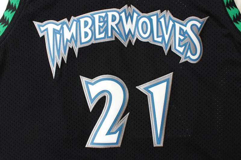 Minnesota Timberwolves GARNETT #21 Black Classics Basketball Jersey (Stitched)