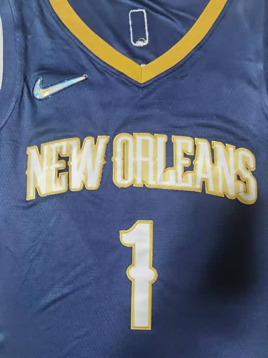 New Orleans Pelicans 21/22 WILLIAMSON #1 Dark Blue Basketball Jersey (Stitched)