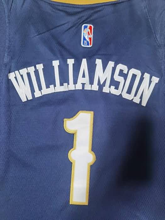 New Orleans Pelicans 21/22 WILLIAMSON #1 Dark Blue Basketball Jersey (Stitched)