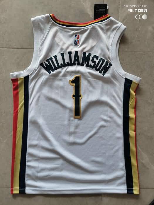 New Orleans Pelicans 21/22 WILLIAMSON #1 White Basketball Jersey (Stitched)