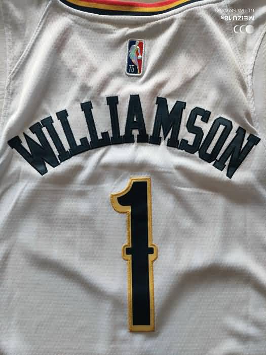 New Orleans Pelicans 21/22 WILLIAMSON #1 White Basketball Jersey (Stitched)