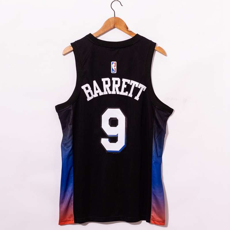 New York Knicks 20/21 BARRETT #9 Black City Basketball Jersey (Stitched)