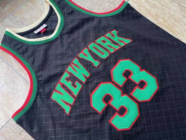 New York Knicks 1991/92 EWING #33 Black Classics Basketball Jersey (Closely Stitched)