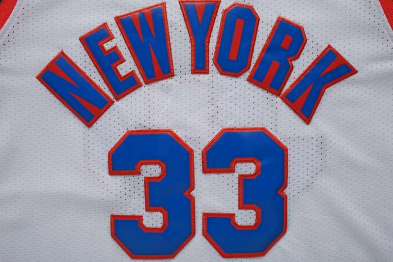 New York Knicks EWING #33 White Classics Basketball Jersey (Stitched)