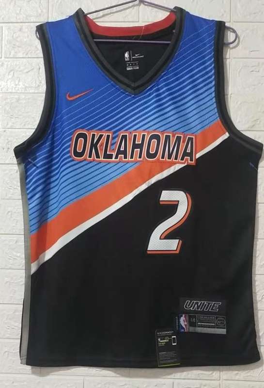 Oklahoma City Thunder 20/21 GILGEOUS-ALEXANDER #2 Black City Basketball Jersey (Stitched)