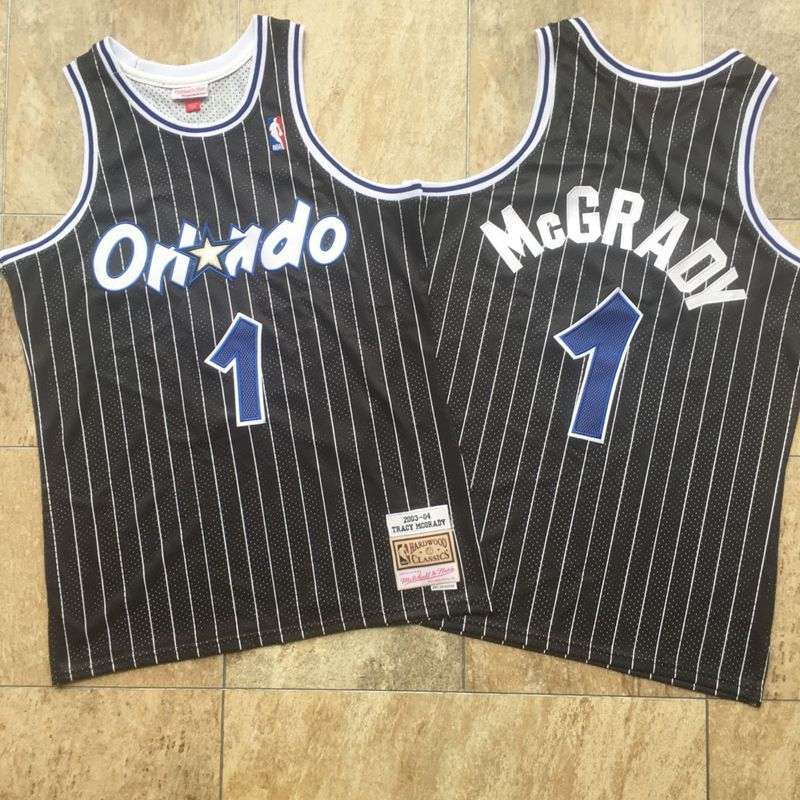 Orlando Magic 2003/04 MCGRADY #1 Black Classics Basketball Jersey (Closely Stitched)