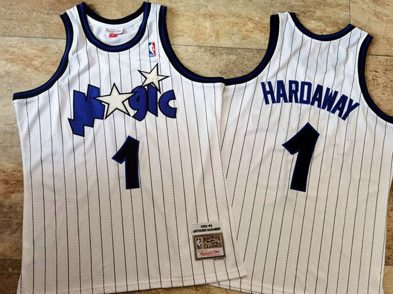 Orlando Magic 1993/94 HARDAWAY #1 White Classics Basketball Jersey (Closely Stitched)