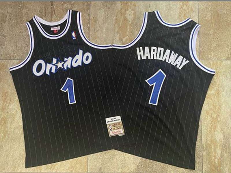 Orlando Magic 1994/95 HARDAWAY #1 Black Classics Basketball Jersey (Closely Stitched)