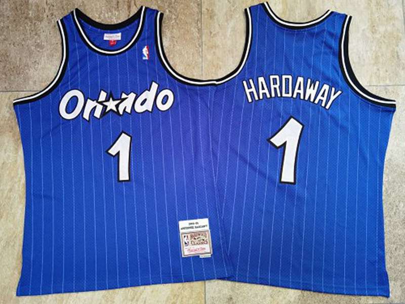 Orlando Magic 1994/95 HARDAWAY #1 Blue Classics Basketball Jersey (Closely Stitched)