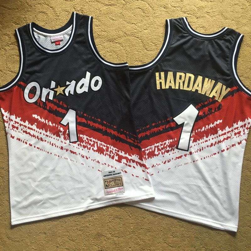 Orlando Magic 1994/95 HARDAWAY #1 Black White Classics Basketball Jersey (Closely Stitched)