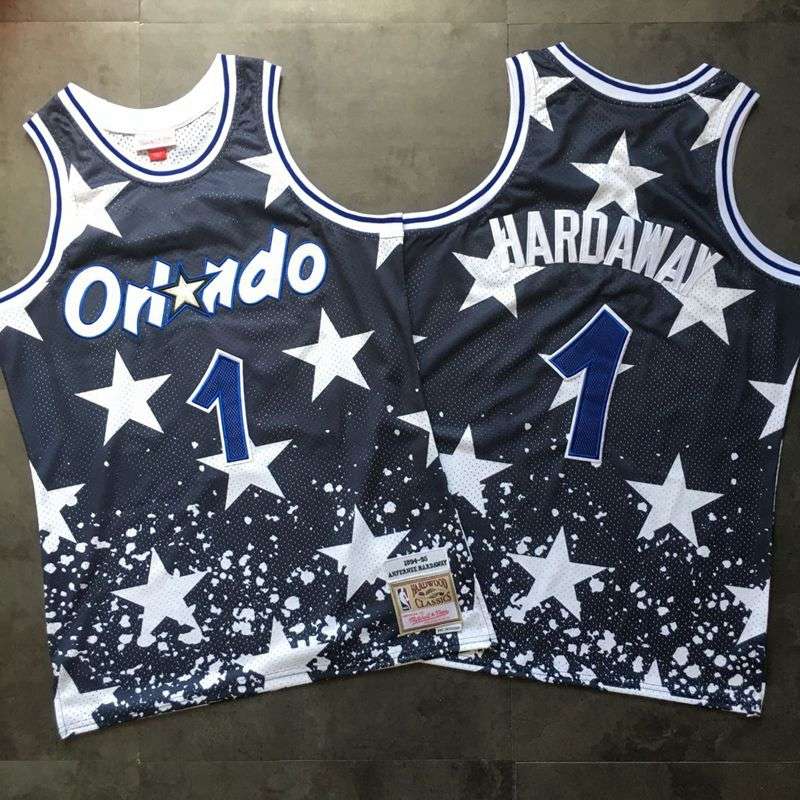 Orlando Magic 1994/95 HARDAWAY #1 Dark Blue Classics Basketball Jersey (Closely Stitched)