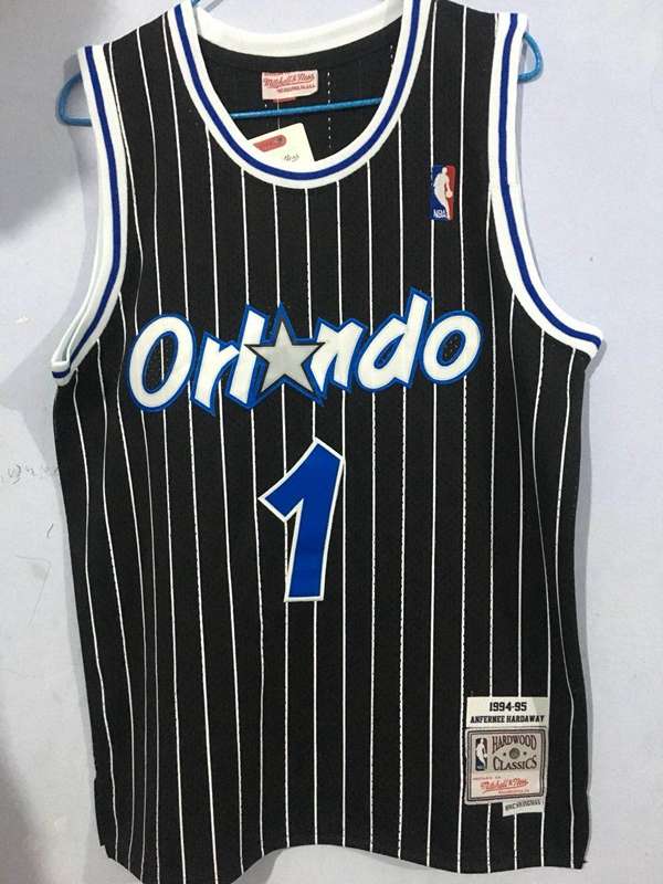 Orlando Magic 1994/95 HARDAWAY #1 Black Classics Basketball Jersey (Stitched)