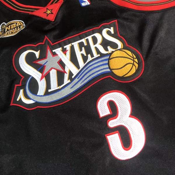 Philadelphia 76ers 2000/01 IVERSON #3 Black Final Classics Basketball Jersey (Closely Stitched)