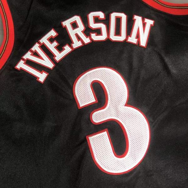 Philadelphia 76ers 2000/01 IVERSON #3 Black Final Classics Basketball Jersey (Closely Stitched)