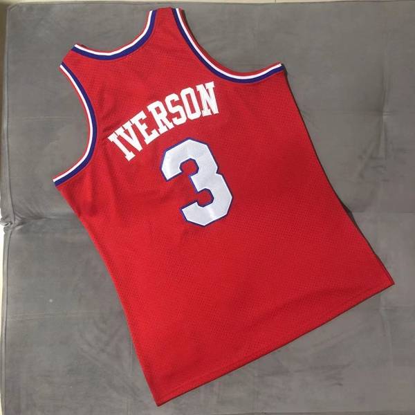 Philadelphia 76ers 2002/03 IVERSON #3 Red Classics Basketball Jersey (Closely Stitched)