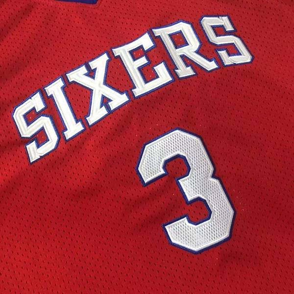 Philadelphia 76ers 2002/03 IVERSON #3 Red Classics Basketball Jersey (Closely Stitched)