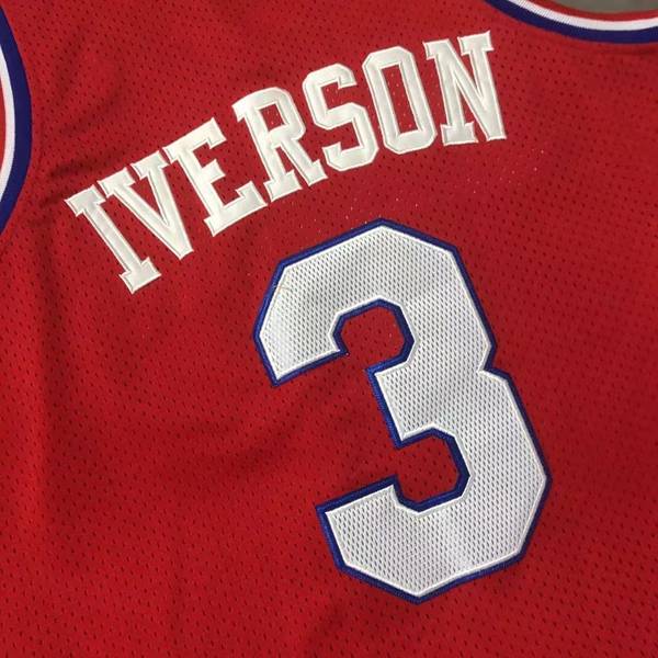 Philadelphia 76ers 2002/03 IVERSON #3 Red Classics Basketball Jersey (Closely Stitched)