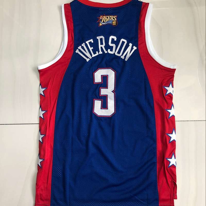 Philadelphia 76ers 2004 IVERSON #3 Dark Blue All Star Classics Basketball Jersey (Closely Stitched)