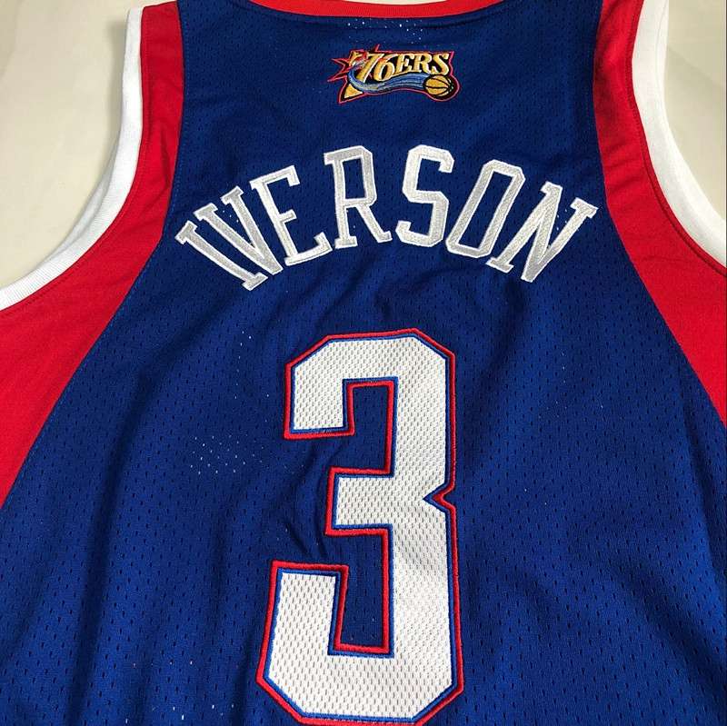 Philadelphia 76ers 2004 IVERSON #3 Dark Blue All Star Classics Basketball Jersey (Closely Stitched)