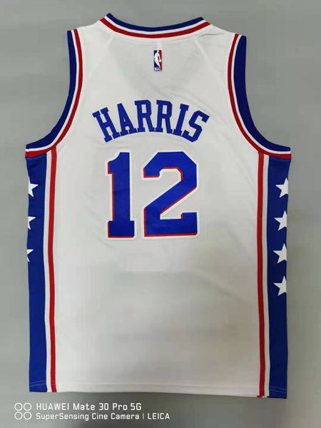 Philadelphia 76ers 20/21 HARRLS #12 White Basketball Jersey (Stitched)