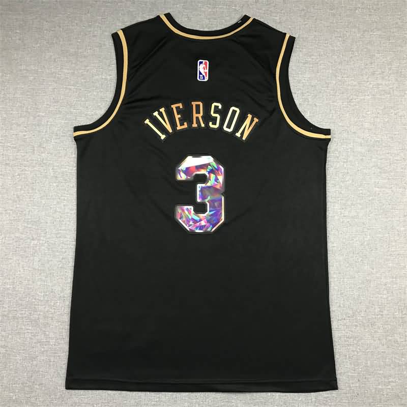 Philadelphia 76ers 21/22 IVERSON #3 Black Basketball Jersey (Stitched)