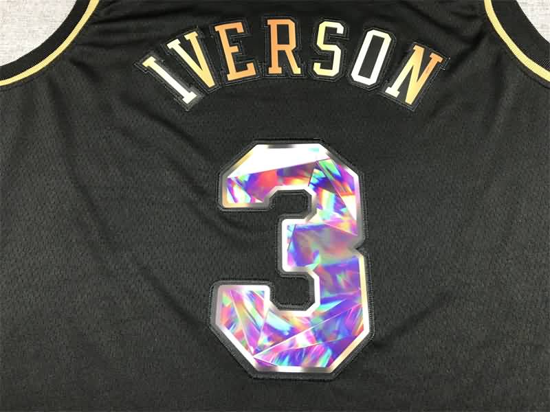 Philadelphia 76ers 21/22 IVERSON #3 Black Basketball Jersey (Stitched)