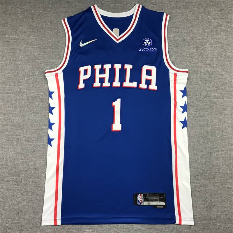 Philadelphia 76ers 21/22 HARDEN #1 Blue Basketball Jersey (Stitched)