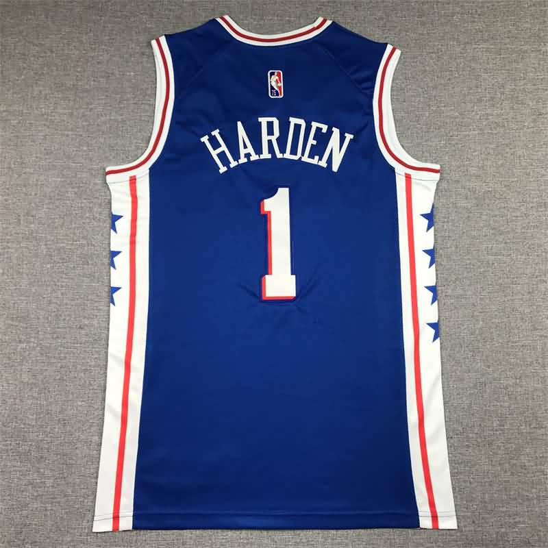 Philadelphia 76ers 21/22 HARDEN #1 Blue Basketball Jersey (Stitched)