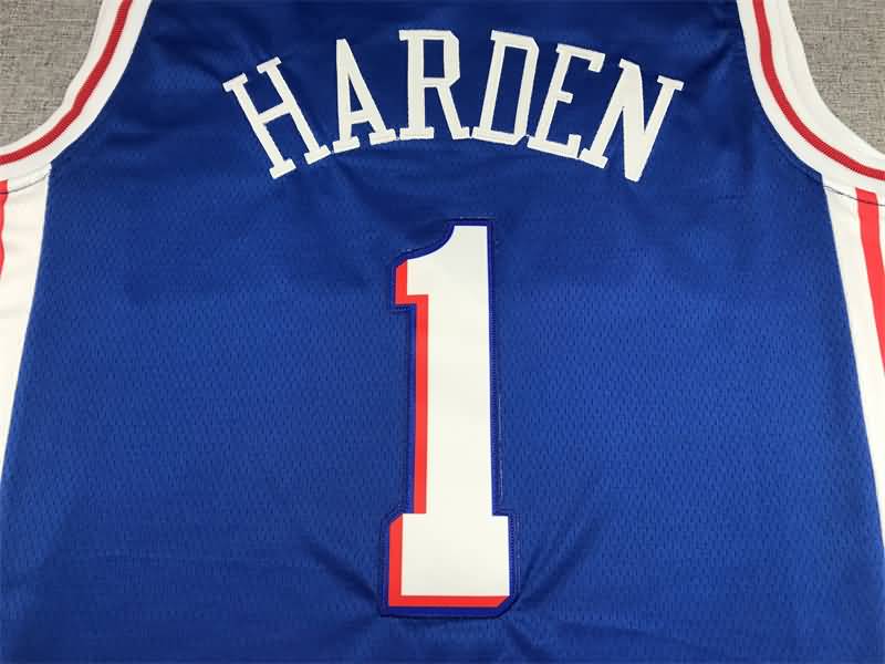 Philadelphia 76ers 21/22 HARDEN #1 Blue Basketball Jersey (Stitched)