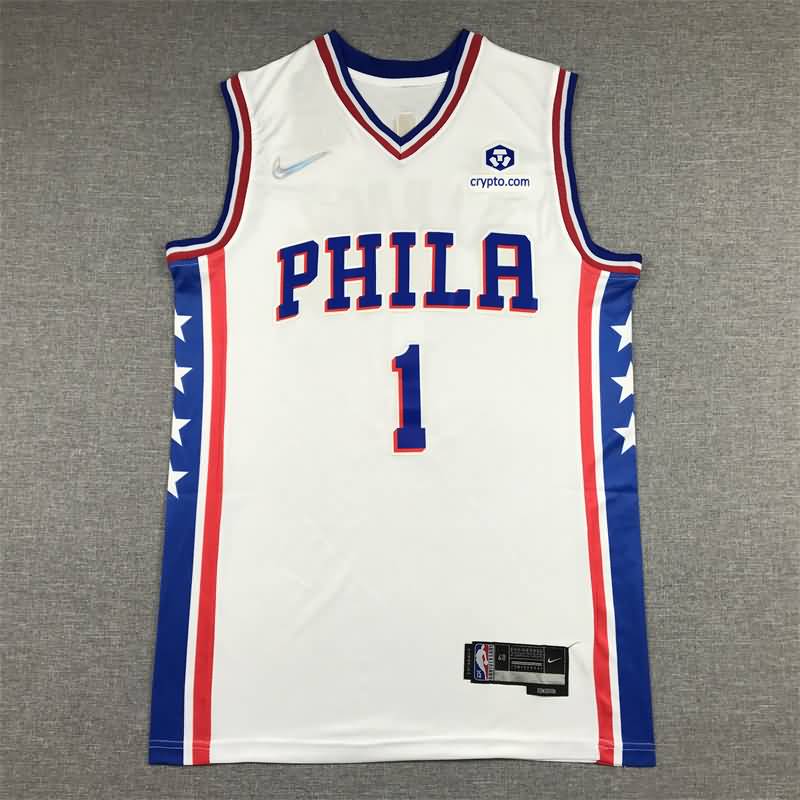 Philadelphia 76ers 21/22 HARDEN #1 White Basketball Jersey (Stitched)