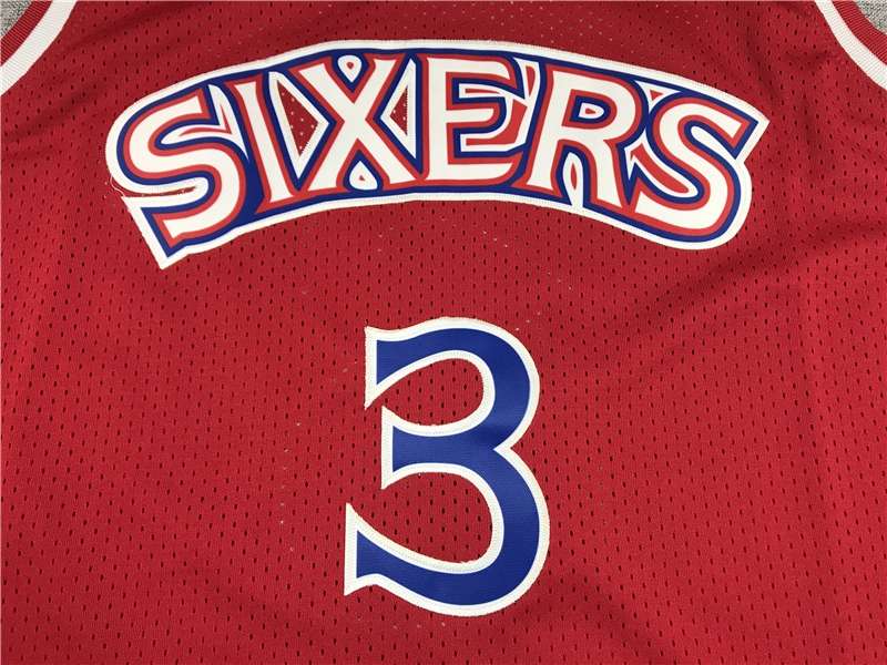 Philadelphia 76ers 1996/97 IVERSON #3 Red Classics Basketball Jersey (Stitched)